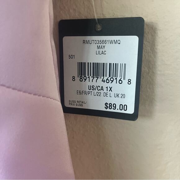 Rachel Ray Purple Satin Sleeveless Blouse Size 1X NWT - Picture 4 of 4